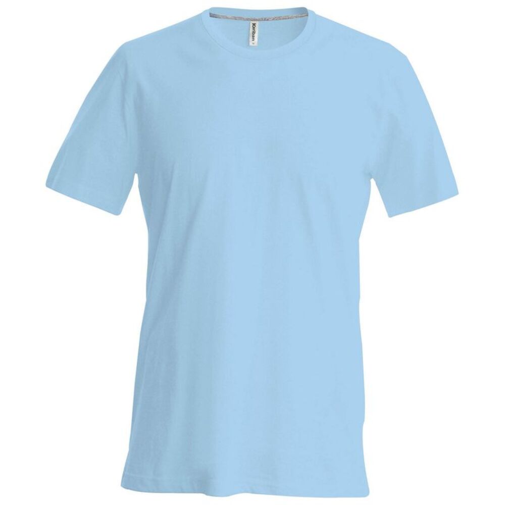 Kariban Mens Slim Fit Short Sleeve Crew Neck / Sky Blue